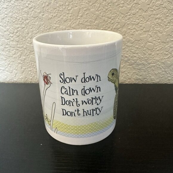 Slow Down Calm Down Don't Worry Don't Hurry Leanin Tree Museum Mug Sea Turtle - Picture 2 of 5